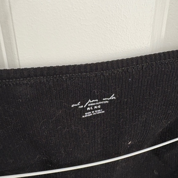 Urban Outfitters Out From Under Square Neck Long Sleeve Bodysuit in Black - Picture 2 of 3